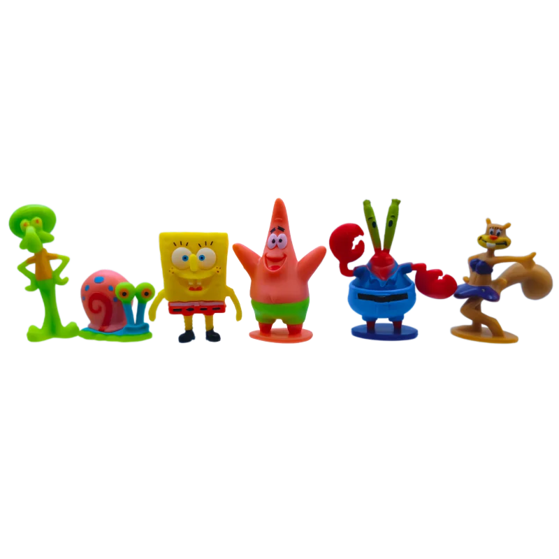 6pcs SpongeBob Fish Tank Decoration Cartoon Aquarium Doll Decorations Pineapple House Fish Shrimp Hideout Aquarium Decoratio…