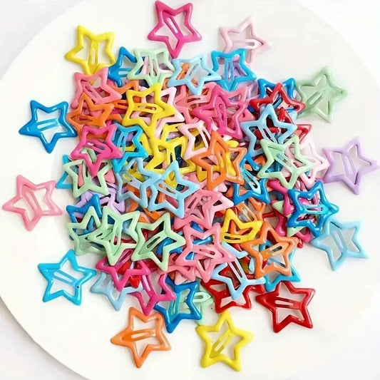 20pcs Colorful Star BB Hair Clips Adorable Hair Decoration for Girls and Kids Lovely Barrettes and Headwear Accessories - im…