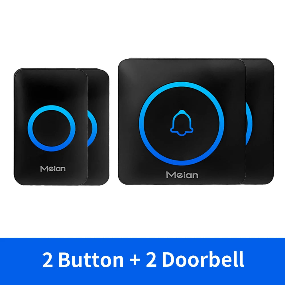 Meian Smart Home Doorbell Wireless Security Doorbell IP65 Waterproof Outdoor Door Bell 60 Songs 5 Volume Adjustable Chime Ki…