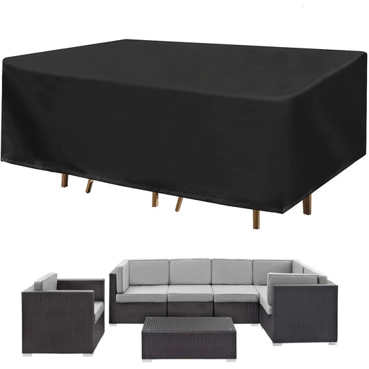 Multi-size Large Rectangular Table Cover Durable Garden Furniture Protective Cover UV Protection Suitable for Outdoor Use -…