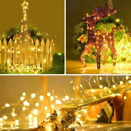1Pack Fairy Light String Led Copper Wire String Light 1/2/3/5/10M Battery Powered For Bedroom Garden Party Wedding Decoratio…