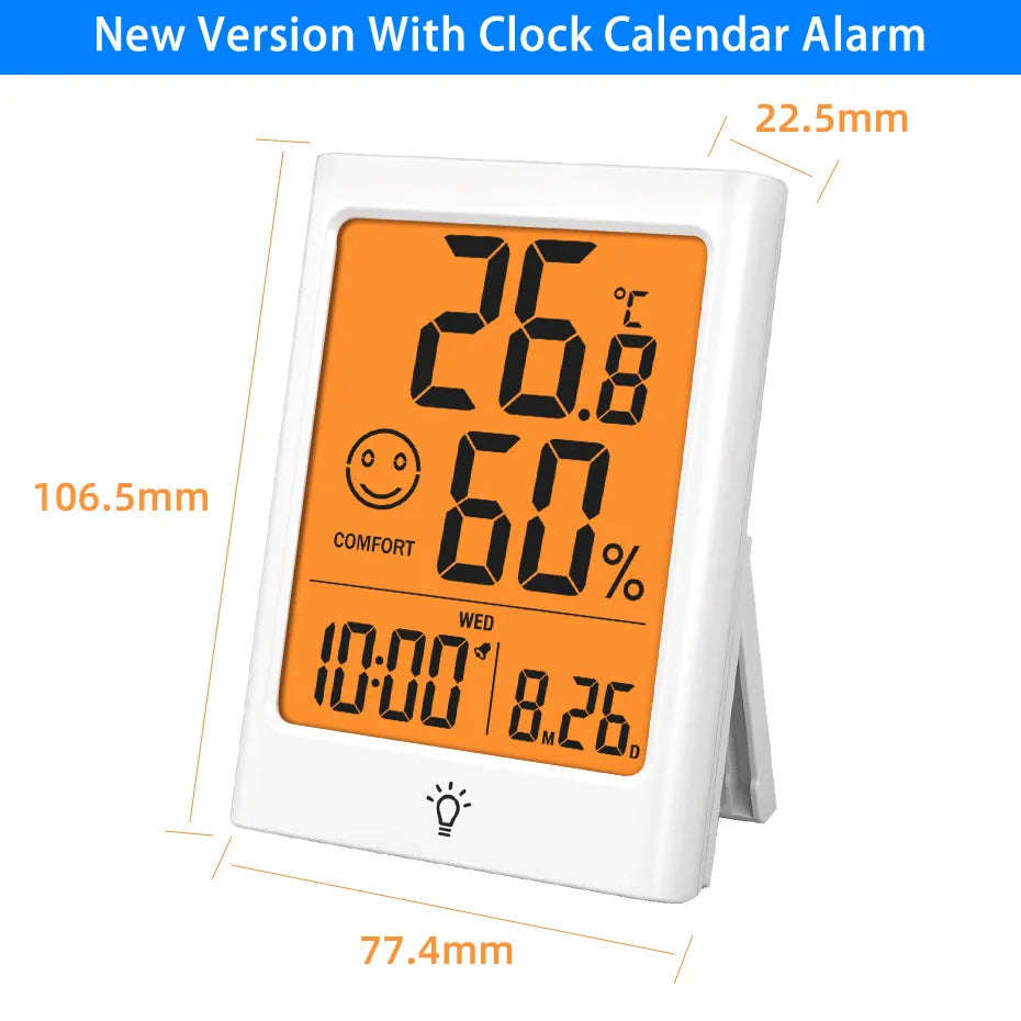 Indoor Digital Temperature Humidity Meter With Stand Magnet Portable House Office Temperature Monitor Thermometer Hygrometer…