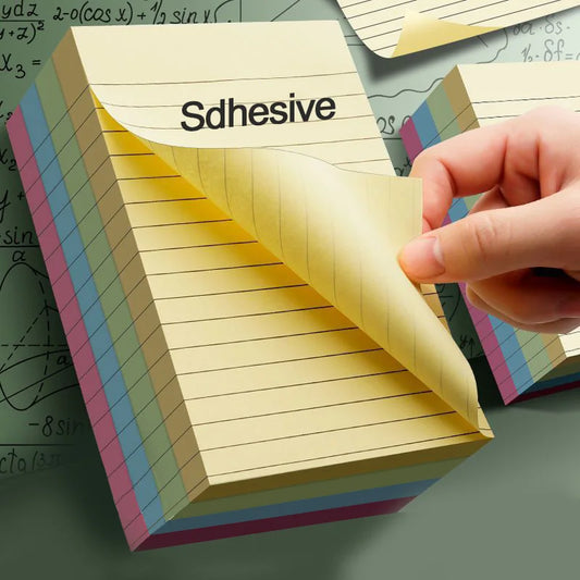 200sheets Line Sticky Notes 4 Colors Portable Student Note Marker Writing Sticky Notes Self-Adhesive Easy To Apply Notepad -…
