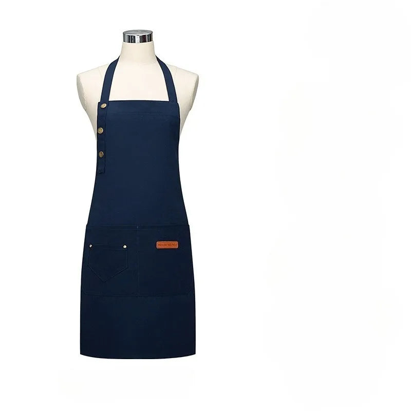 Waterproof Kitchen Apron Perfessional Kitchen Apron Restaurant Shop Waiter Work Uniform Women/Men with Pockets Cleaning Pina…