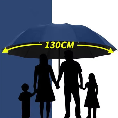 130cm extra-large folding umbrella suitable for both sunny and rainy days and is windproof, waterproof comprehensive protect…