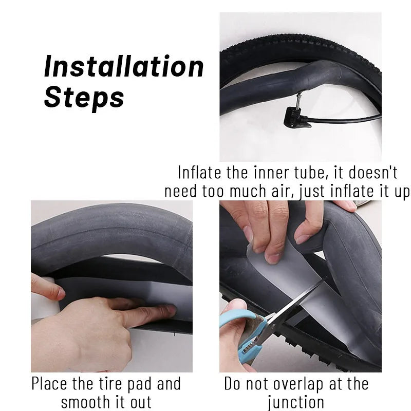 Bicycle Puncture Proof Belt 26" 27'' 29" 700C Bicycle Tire Liner Inner Tube Protector Road Mountain Bike Repair Stab Tape Pa…