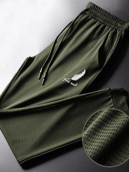 Men Fashion Quick Dry Pants Lightweight Hiking Jogging Running Trousers Breathable Workout Gym Ankle Tied Athletic Pants - i…