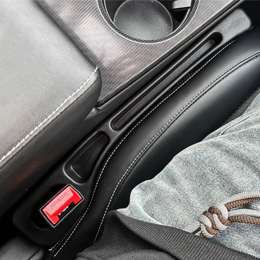 2Pcs Car Seat Gap Filler Seat Crevice Storage Box Bag Between Seats Console Organizer Decoration Interior Auto Accessories -…