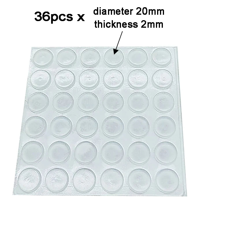 100Pcs Soft Silicone Rubber Anti Slip Bumpers Feet Pads Damper Buffer Cabinet Bumpers Silicone Furniture Pads Drawer Door Pa…