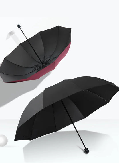 130cm extra-large folding umbrella suitable for both sunny and rainy days and is windproof, waterproof comprehensive protect…