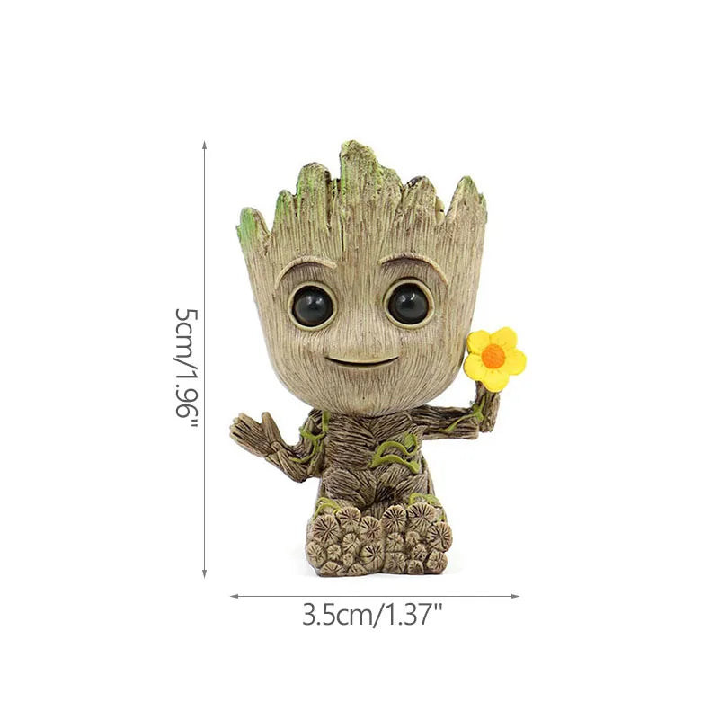Home Decoration Crafts Miniature Model Office Desktop Display Cartoon Groot Figurines Handicrafts Decor Tree Man Ornament 5C…