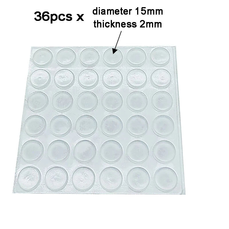 100Pcs Soft Silicone Rubber Anti Slip Bumpers Feet Pads Damper Buffer Cabinet Bumpers Silicone Furniture Pads Drawer Door Pa…