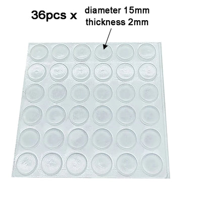 100Pcs Soft Silicone Rubber Anti Slip Bumpers Feet Pads Damper Buffer Cabinet Bumpers Silicone Furniture Pads Drawer Door Pa…