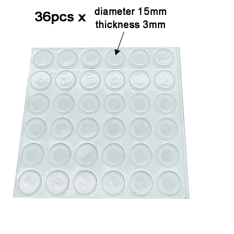 100Pcs Soft Silicone Rubber Anti Slip Bumpers Feet Pads Damper Buffer Cabinet Bumpers Silicone Furniture Pads Drawer Door Pa…