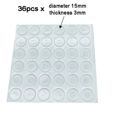 100Pcs Soft Silicone Rubber Anti Slip Bumpers Feet Pads Damper Buffer Cabinet Bumpers Silicone Furniture Pads Drawer Door Pa…