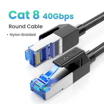 UGREEN CAT 8 Ethernet Cable High Speed Braided 40Gbps 2000MHz Network Lan Cord RJ45 Shielded Indoor for Router PC PS5 Modem…