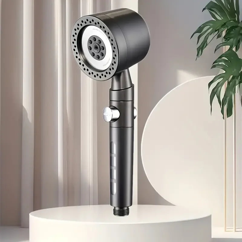 New High Pressure Water Saving Filter Shower Head 5 Modes Handheld Shower Head One Button Stop Bathroom Accessories Set - im…
