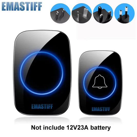 Home Welcome Doorbell Intelligent Wireless Doorbell Waterproof 150M Remote EU AU UK US Plug smart Door Bell Chime no Battery