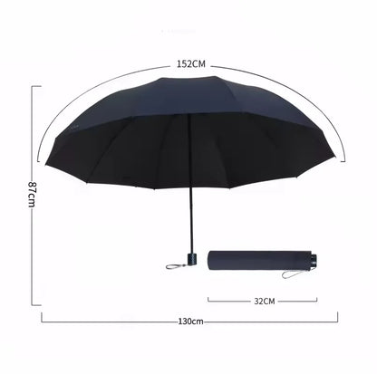 130cm extra-large folding umbrella suitable for both sunny and rainy days and is windproof, waterproof comprehensive protect…