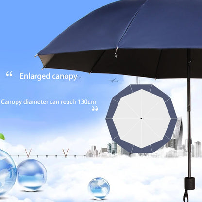 130cm extra-large folding umbrella suitable for both sunny and rainy days and is windproof, waterproof comprehensive protect…