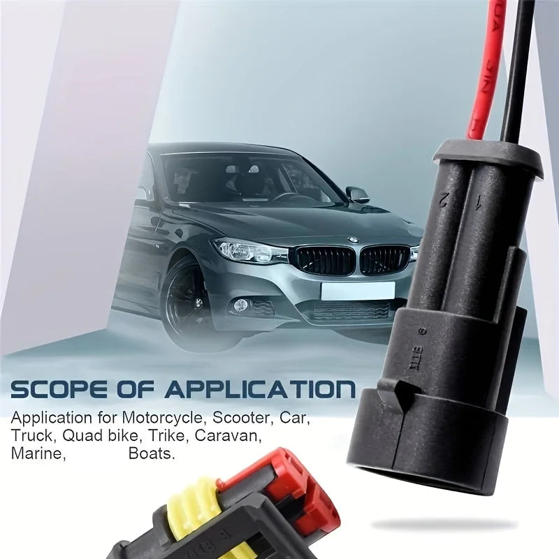 10PCS 2 Pin Way Electrical Wire Connector, 18AWG Male Female Plug Socket, Quick Disconnect Wire Connectors for Car, Truck -…