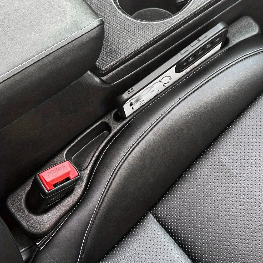 2Pcs Car Seat Gap Filler Seat Crevice Storage Box Bag Between Seats Console Organizer Decoration Interior Auto Accessories -…