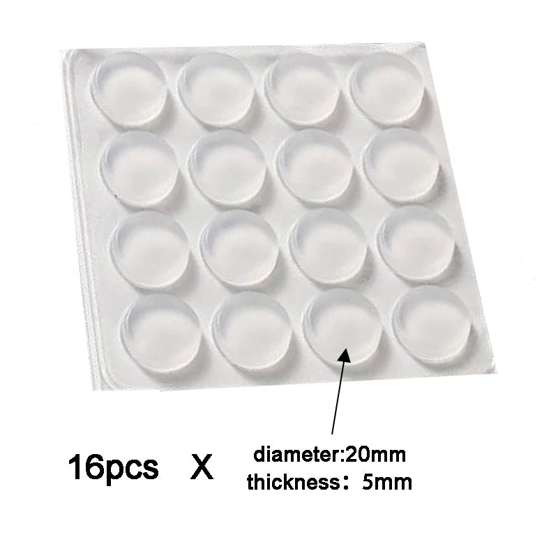 100Pcs Soft Silicone Rubber Anti Slip Bumpers Feet Pads Damper Buffer Cabinet Bumpers Silicone Furniture Pads Drawer Door Pa…