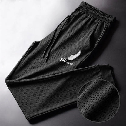 Men Fashion Quick Dry Pants Lightweight Hiking Jogging Running Trousers Breathable Workout Gym Ankle Tied Athletic Pants - i…