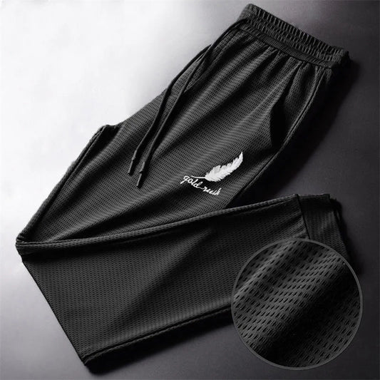 Men Fashion Quick Dry Pants Lightweight Hiking Jogging Running Trousers Breathable Workout Gym Ankle Tied Athletic Pants - i…