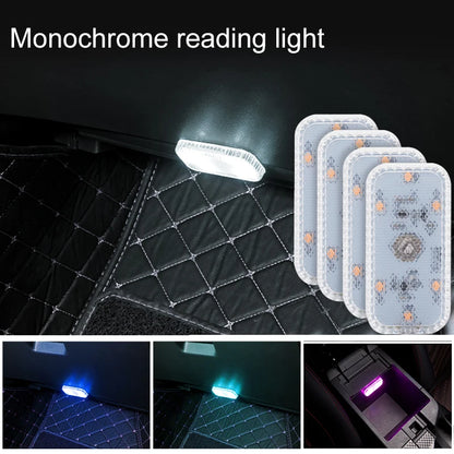 LED Touch Light Mini Wireless Car Interior Lighting Auto Roof Ceiling Reading Lamp for Door Foot Trunk Storage Box USB Charg…