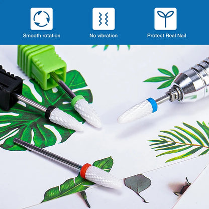1pcs Ceramic Milling Cutter Nail Drill Bits Electric Manicure Drills Pedicure Mill Bits Machine Files Nail Art accessories T…