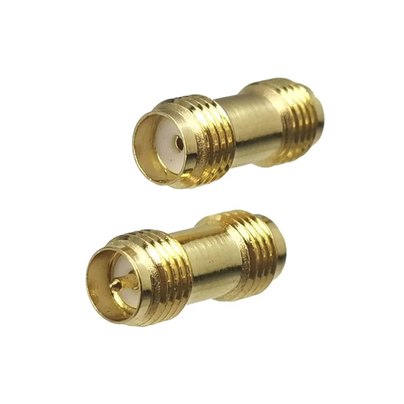 1pcs Connector Adapter SMA RP-SMA to SMA RPSMA Male Plug & Female Jack Straight RF Coaxial Converter New Brass FJP-820 - ima…