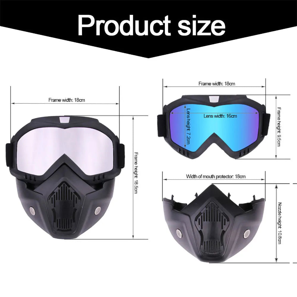 Dustproof Motocross Glasses Adjustable Motorcycle Goggles Breathable Full Face Protective Motorbike Dirt Bike Off-road Mask…