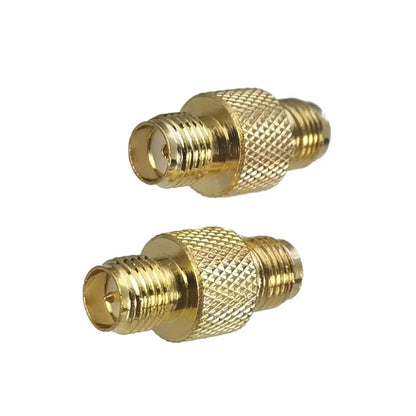 1pcs Connector Adapter SMA RP-SMA to SMA RPSMA Male Plug & Female Jack Straight RF Coaxial Converter New Brass FJP-820 - ima…
