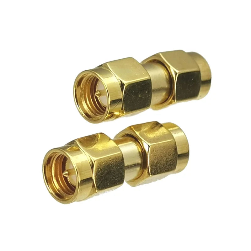 1pcs Connector Adapter SMA RP-SMA to SMA RPSMA Male Plug & Female Jack Straight RF Coaxial Converter New Brass FJP-820 - ima…