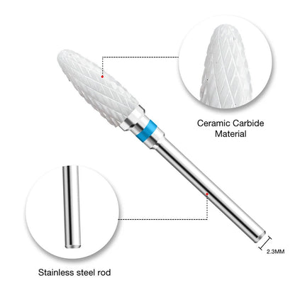 1pcs Ceramic Milling Cutter Nail Drill Bits Electric Manicure Drills Pedicure Mill Bits Machine Files Nail Art accessories T…