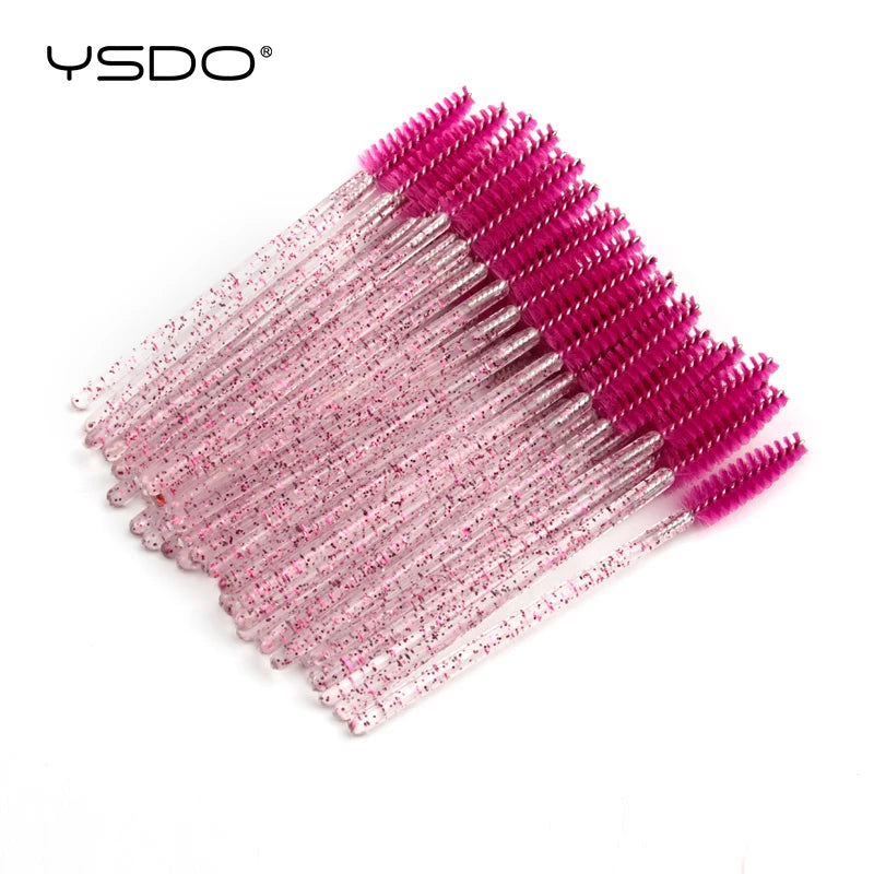 5/50 Pcs Eyelash Brushes False Eye Lashes Extension Tools Eyebrow Brush Mascara Wands Applicator Spoolers Lashes Cosmetic To…