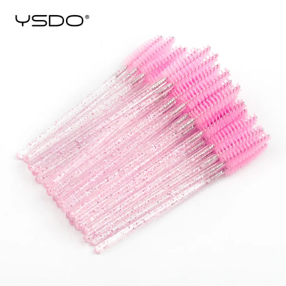 5/50 Pcs Eyelash Brushes False Eye Lashes Extension Tools Eyebrow Brush Mascara Wands Applicator Spoolers Lashes Cosmetic To…