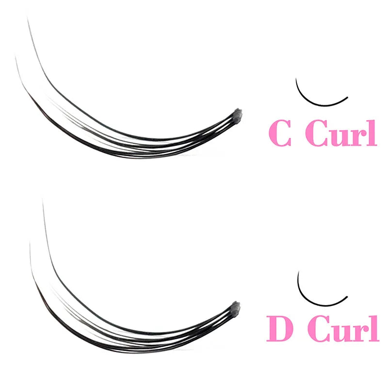 Kimcci 120pcs Premium Mink Individual Dovetail Eyelash Extension Natural 3D Cluster Eyelashes Professional Makeup Flared Las…
