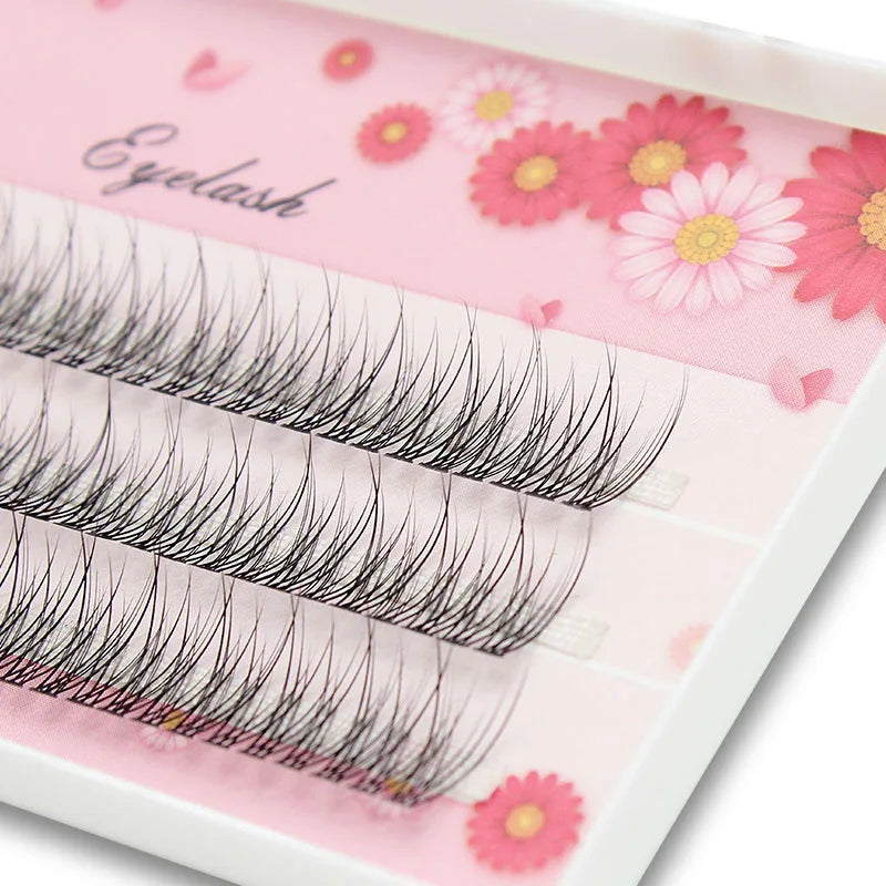 Kimcci 120pcs Premium Mink Individual Dovetail Eyelash Extension Natural 3D Cluster Eyelashes Professional Makeup Flared Las…
