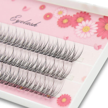 Kimcci 120pcs Premium Mink Individual Dovetail Eyelash Extension Natural 3D Cluster Eyelashes Professional Makeup Flared Las…