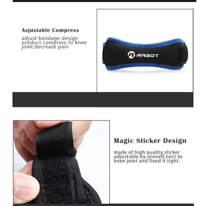 1 Piece Knee Patellar Tendon Knee Support Strape Brace Adjustable Shock Absorption Compression Knee Pad Sleeve for Basketbal…