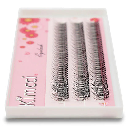 Kimcci 120pcs Premium Mink Individual Dovetail Eyelash Extension Natural 3D Cluster Eyelashes Professional Makeup Flared Las…