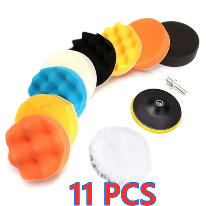Car Polishing Sponge Pads Kit Foam Pad Buffer Kit Polishing Machine Wax Pads for Auto Motorcycle motor vehicle Removes Scrat…