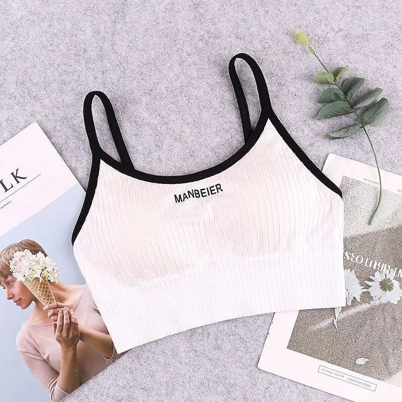 New Sports Bra For Women Gym Sexy Crop Top Bra Women Cotton Underwear Soft Comfort Tube Tops Female Brassiere Tops For Girls…