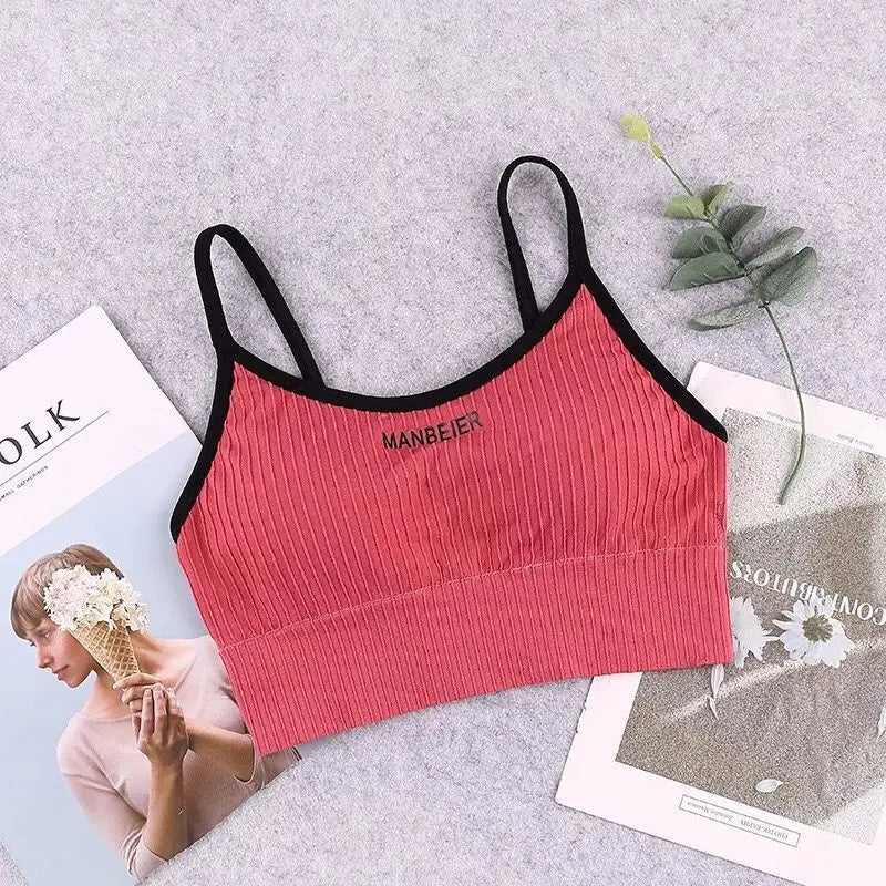 New Sports Bra For Women Gym Sexy Crop Top Bra Women Cotton Underwear Soft Comfort Tube Tops Female Brassiere Tops For Girls…