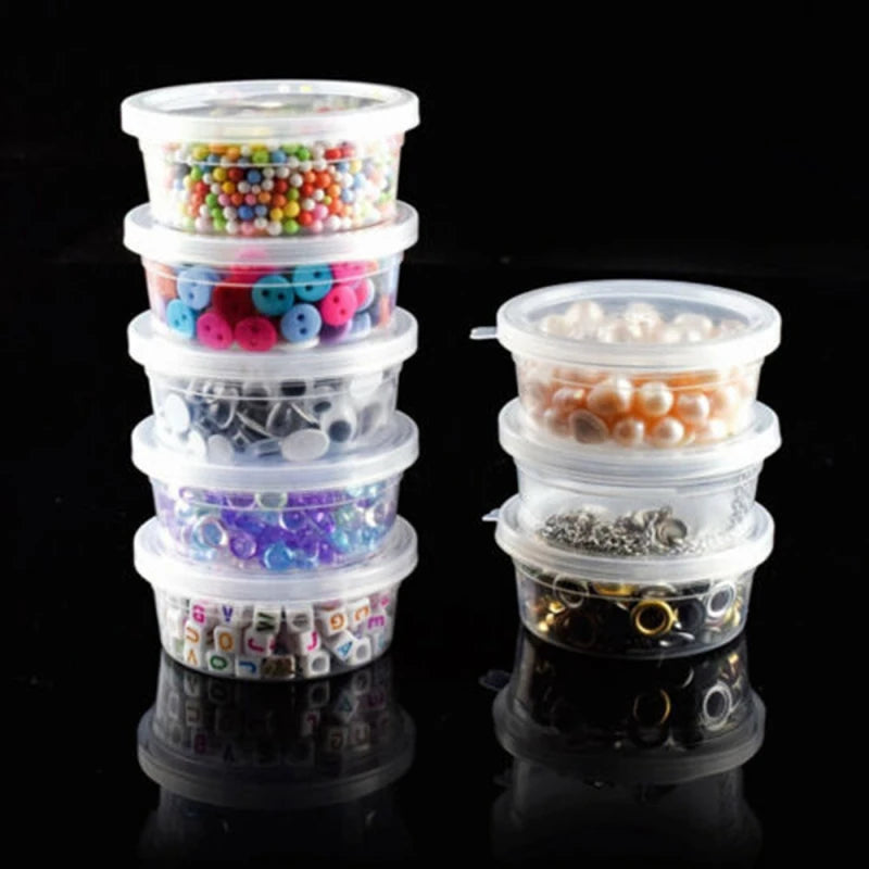 20PCS Foam Ball Round Clear Storage Box Container With Lid Slime Clay Storage Jar Sealed - image 2