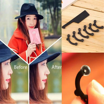 6pcs/set Nose Clip Corrector Massage Tool Nose Up Lifting Shaping Clip Clipper Shaper Bridge Straightening Women Girl Nose M…