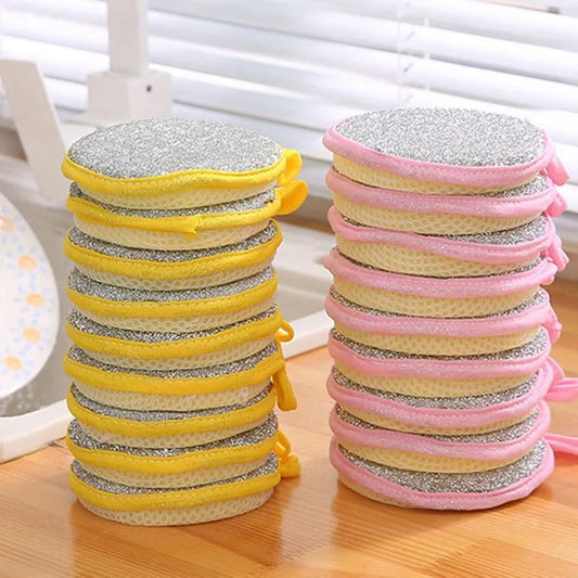 5/10/20Pcs Double Side Dishwashing Sponge Dish Washing Brush Pan Pot Dish Wash Sponges Household Cleaning Kitchen Tools - im…