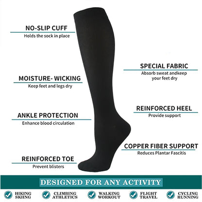 Varicose Veins Compression Socks Fit For Golf Rugby Running Hiking Sports For Anti Fatigue Driving Travel Flight Women Men S…